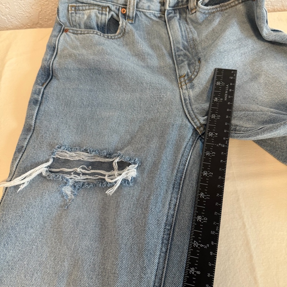 PacSun High Rise Ripped Blue Jeans - Picture 6 of 9